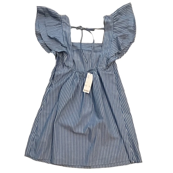 NWT UO • La Petite Blue Striped Babydoll Dress - S - Picture 5 of 12